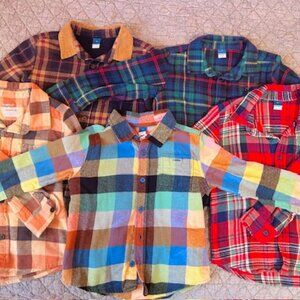 Lot of Five Flannel Shirts for Toddler - 5T